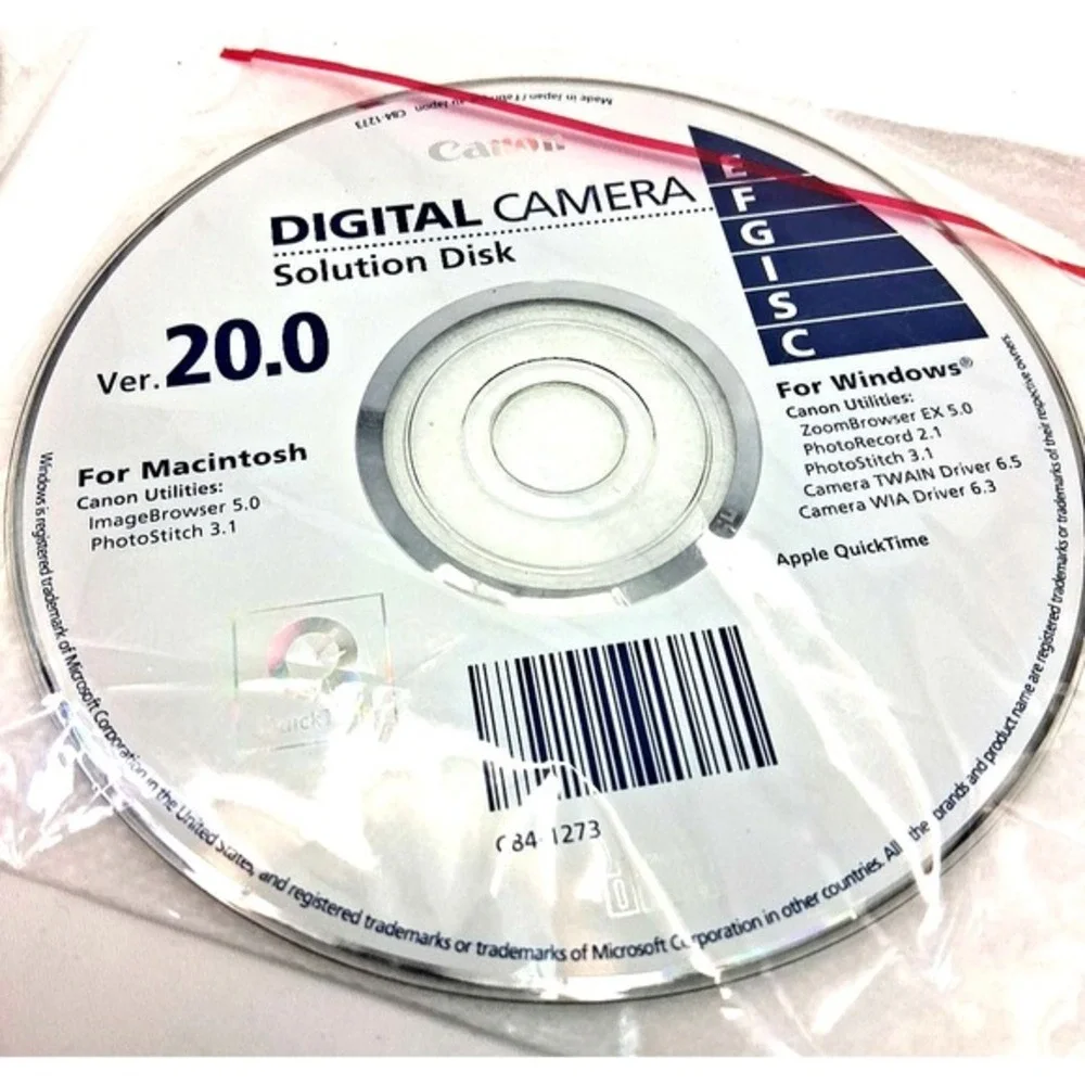 Canon Digital Camera Solution Disk 20.0 & Camera Suite 2.1 Macintosh and Windows